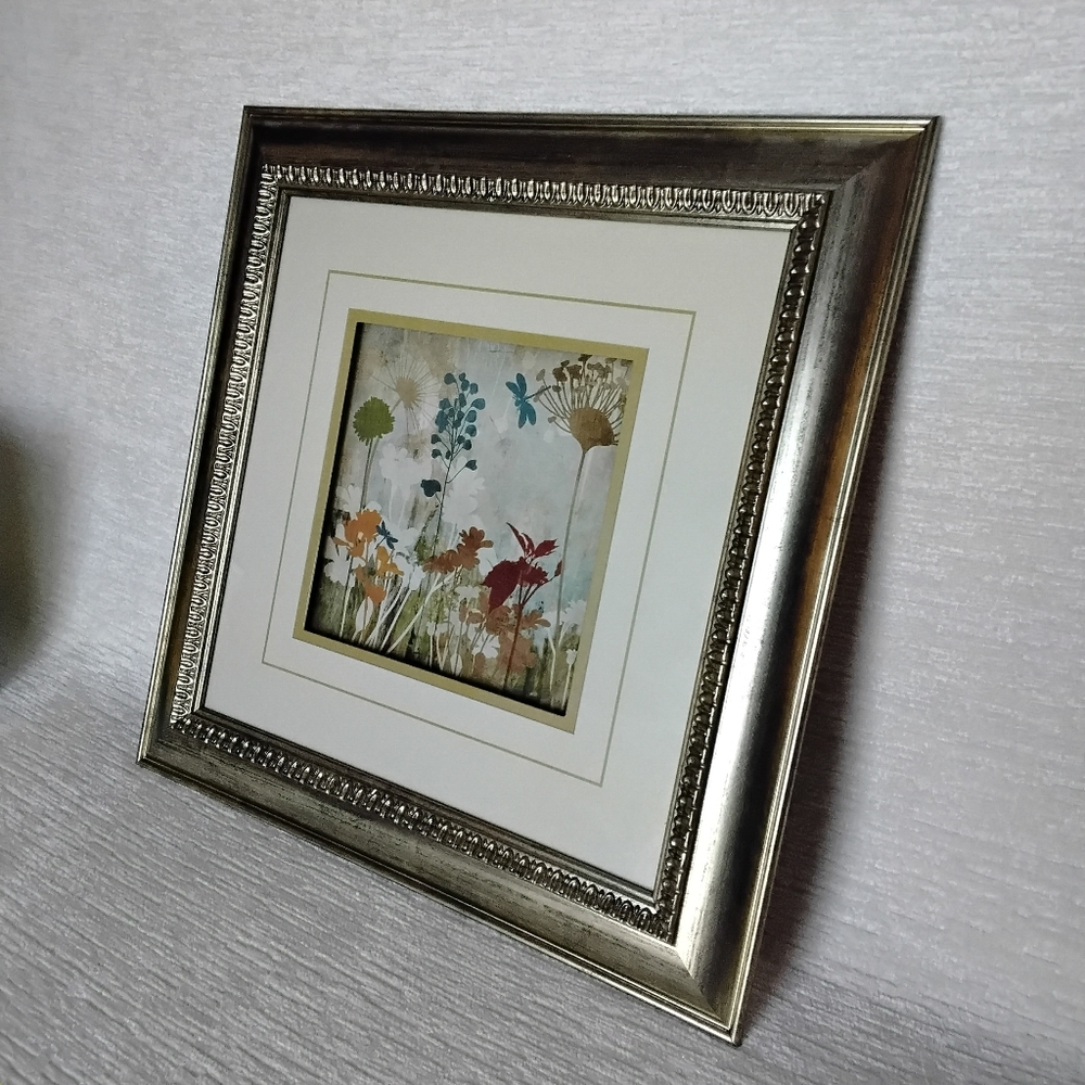 15" Square Floral Art Print in Golden  Frame Kirklands